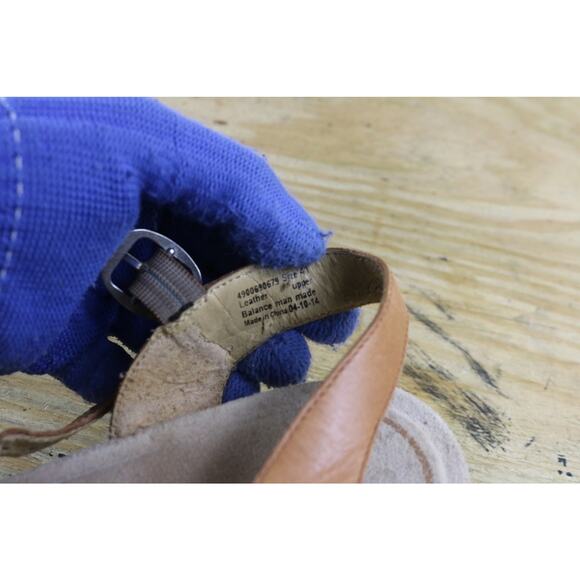 Dansko Womens Sandals 10 Larisa Color Block Brown Orange Wedge Shoes - Picture 8 of 14